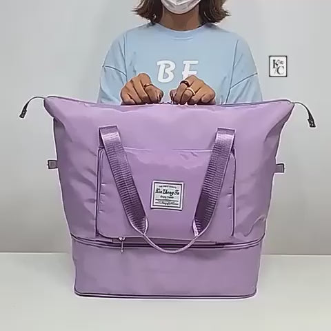 Travel Bags 41 Liter Expandable for Women,Duffle Bags with Wheels and Handle for Women Luggage,Foldable Vanity Traveling Companion Hand Bag for Ladies Personal Items Large Weekend